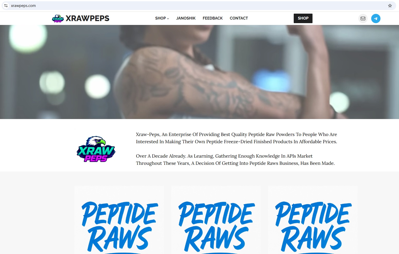 Xrawpeps website homepage.jpg