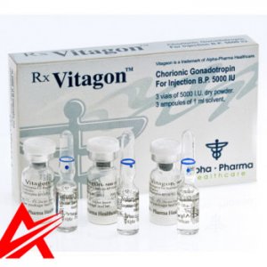Buy original Alpha Pharma Vitagon(HCG) 3 vials of 5000iu/vial + 3 x 1ml solvent