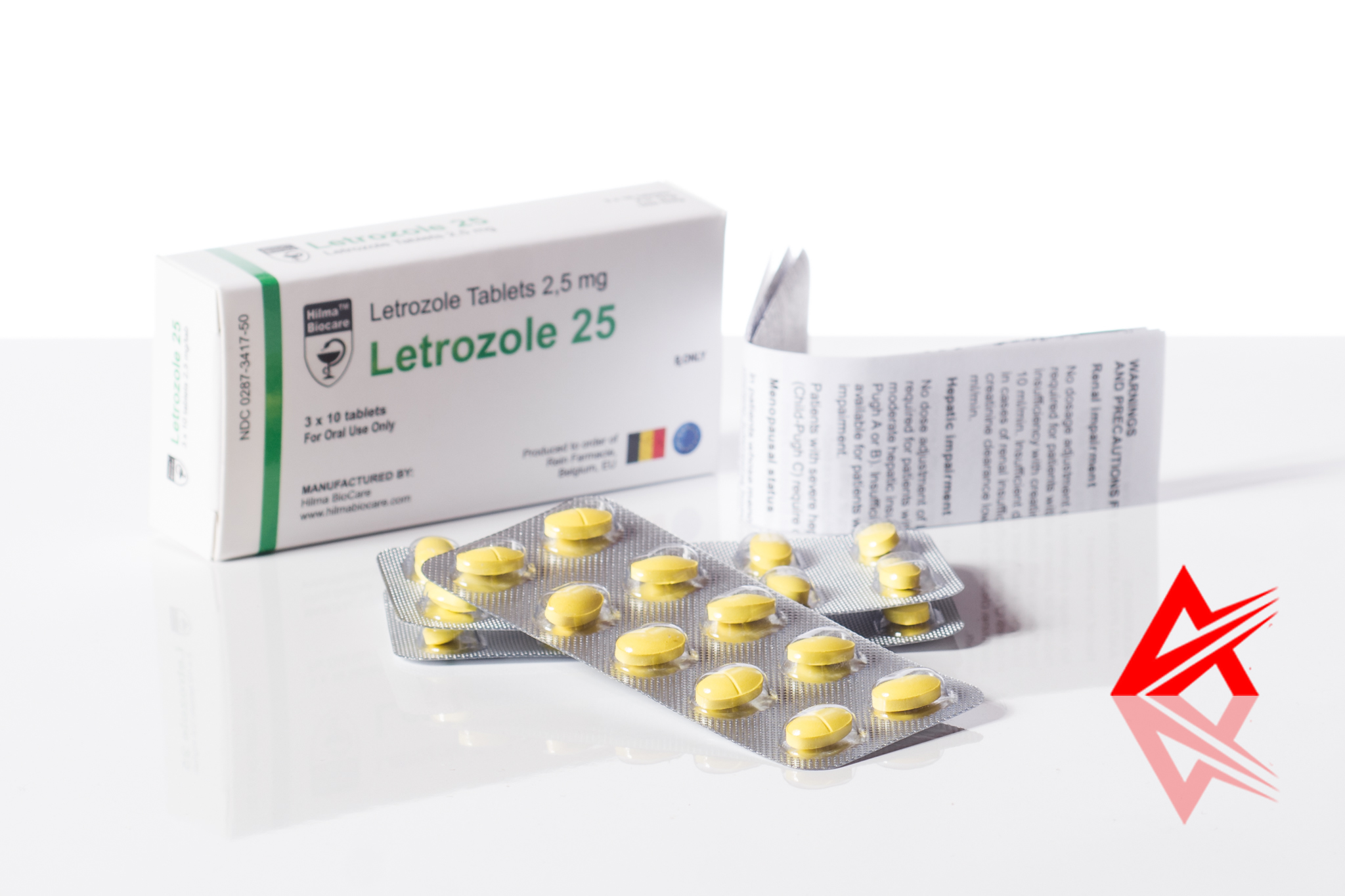 Hilma Biocare Letrozole 2.5mg – Anti-estrogen, decreases fat build-up and decreases water retention